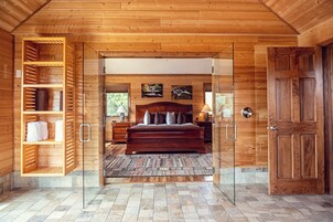 Luxury Cabin, 1 King Bed, Private Pool | Premium bedding, pillowtop beds, individually decorated