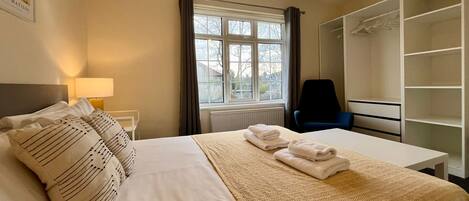 2 bedrooms, iron/ironing board, travel crib, WiFi