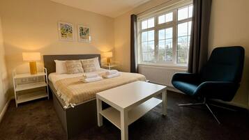 2 bedrooms, iron/ironing board, travel cot, WiFi