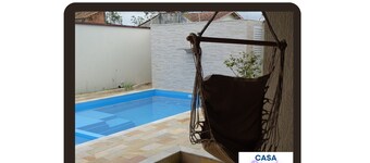 House in Peruíbe, with swimming pool and hydro - 5 min from the beach.