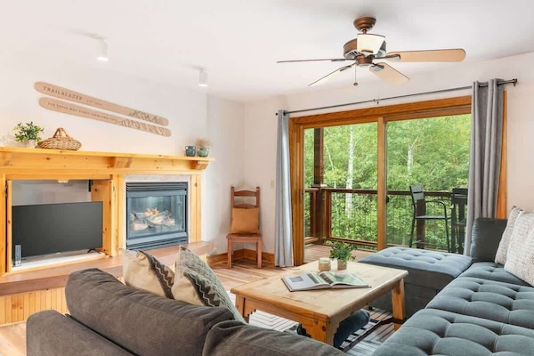 TV, fireplace, offices