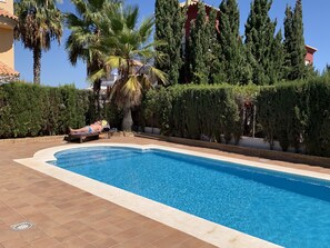 Outdoor pool, a heated pool - Fabulous Villa by Sandy Beach with Pool - heated pool optional. (AN)