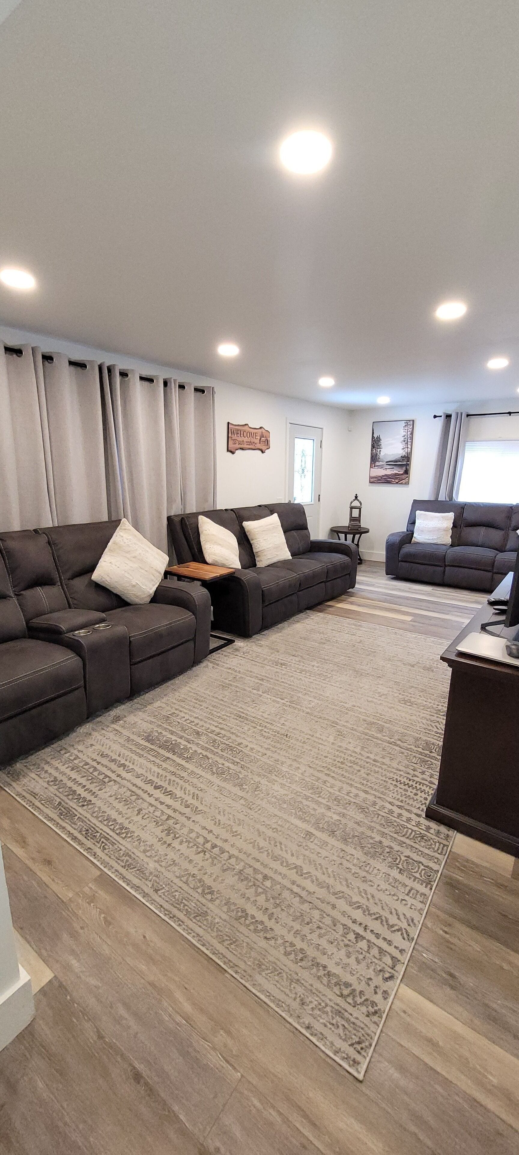 Smart TV, fireplace, video game console