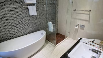 Elite House | Bathroom | Hydromassage showerhead, hair dryer, electronic bidet, towels