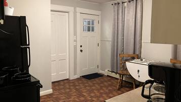 Fridge, microwave, oven, toaster