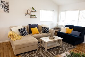 Smart TV, video games, DVD player, foosball