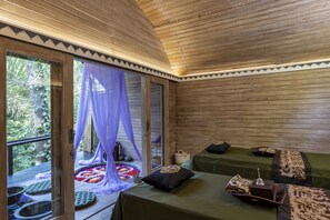 Behandelingskamers voor koppels, lichaamsbehandelingen, aromatherapie