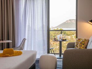 Family Room, 1 Queen Bed with Sofa bed, Balcony, Sea View | Premium bedding, in-room safe, laptop workspace, blackout drapes - Ibis Styles Porto Vecchio (Porto-Vecchio)