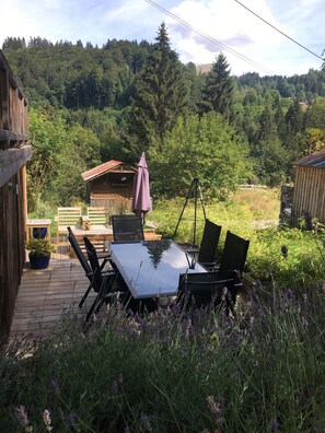 Outdoor dining - THE HIDEAWAY (Morzine-Les Gets) Luxurious mountain retreat (LES GETS)