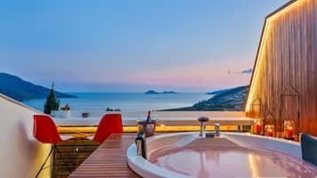 Honeymoon-Penthouse | 1 Schlafzimmer, Bettwäsche aus ägyptischer Baumwolle