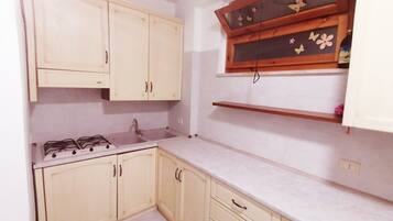 Fridge, oven, stovetop, coffee/tea maker