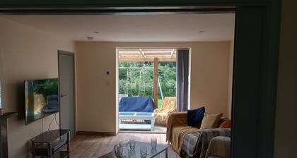 Spacious bungalow with large secure garden in middle of a medieval village