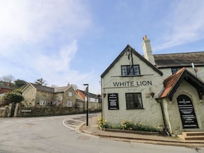 A traditional pub named 'The White Lion' with a signboard indicating it's a freehold family run pub. - The Retreat (Ventnor)