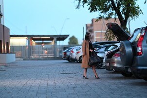 Limited parking, car charging station