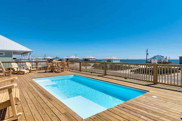 A heated pool