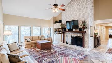 House, Multiple Beds, Patio (Bermuda Cove) | Living area | 42-inch flat-screen TV with digital channels