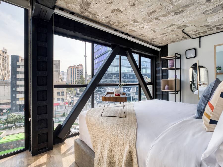 Industrial One-Bedroom Apartment | Street view