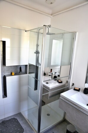 Shower, hair dryer