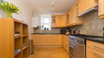 Fridge, dishwasher, electric kettle, toaster