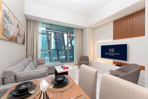 Appartement Confort, 1 chambre | Coin séjour | TV connectée de 50 pouces avec chaînes par câble, Netflix