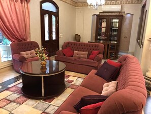 TV - Delightful standalone villa with swimming pool (New Cairo City)