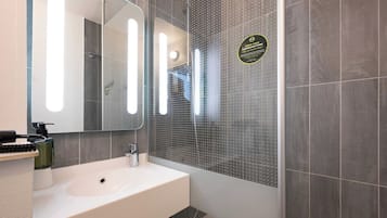 Dusche, Handtücher, Seife, Toilettenpapier