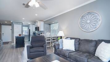 Smart TV, DVD player, books