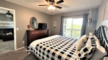 2 bedrooms, iron/ironing board, travel crib, free WiFi