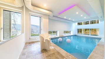 Indoor pool, a heated pool