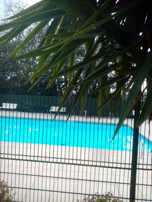 Outdoor pool - Apartment in beautiful residence with swimming pool. Pets allowed. (Antibes)