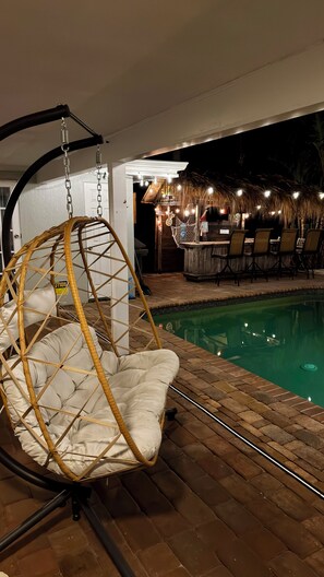 Piscine extérieure, piscine chauffée