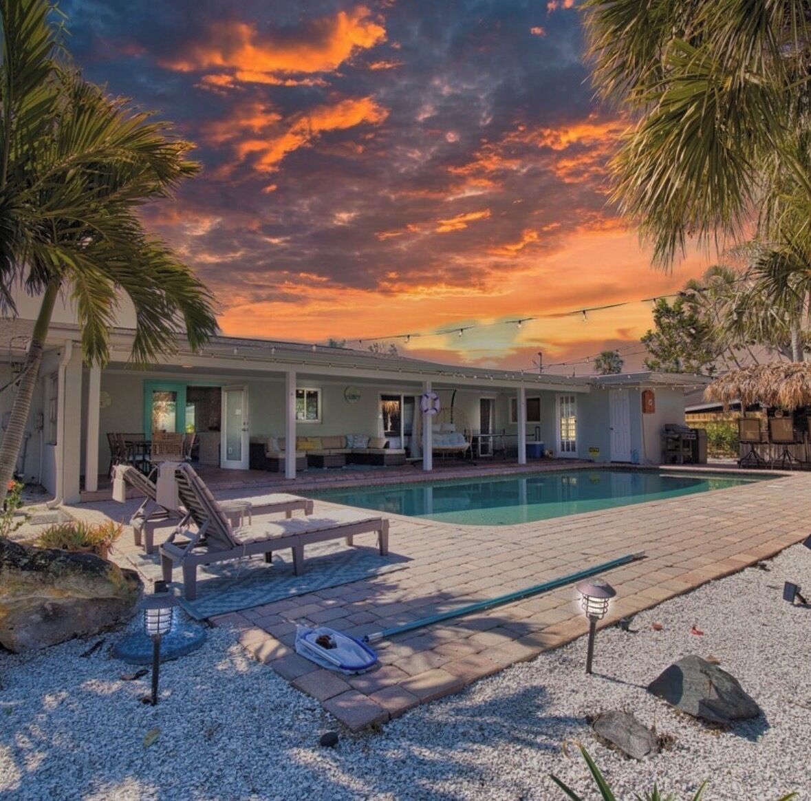 Outdoor pool, a heated pool