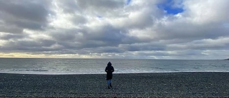 Vlak bij het strand