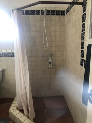 Shower, towels, soap