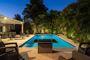 Outdoor pool, a heated pool