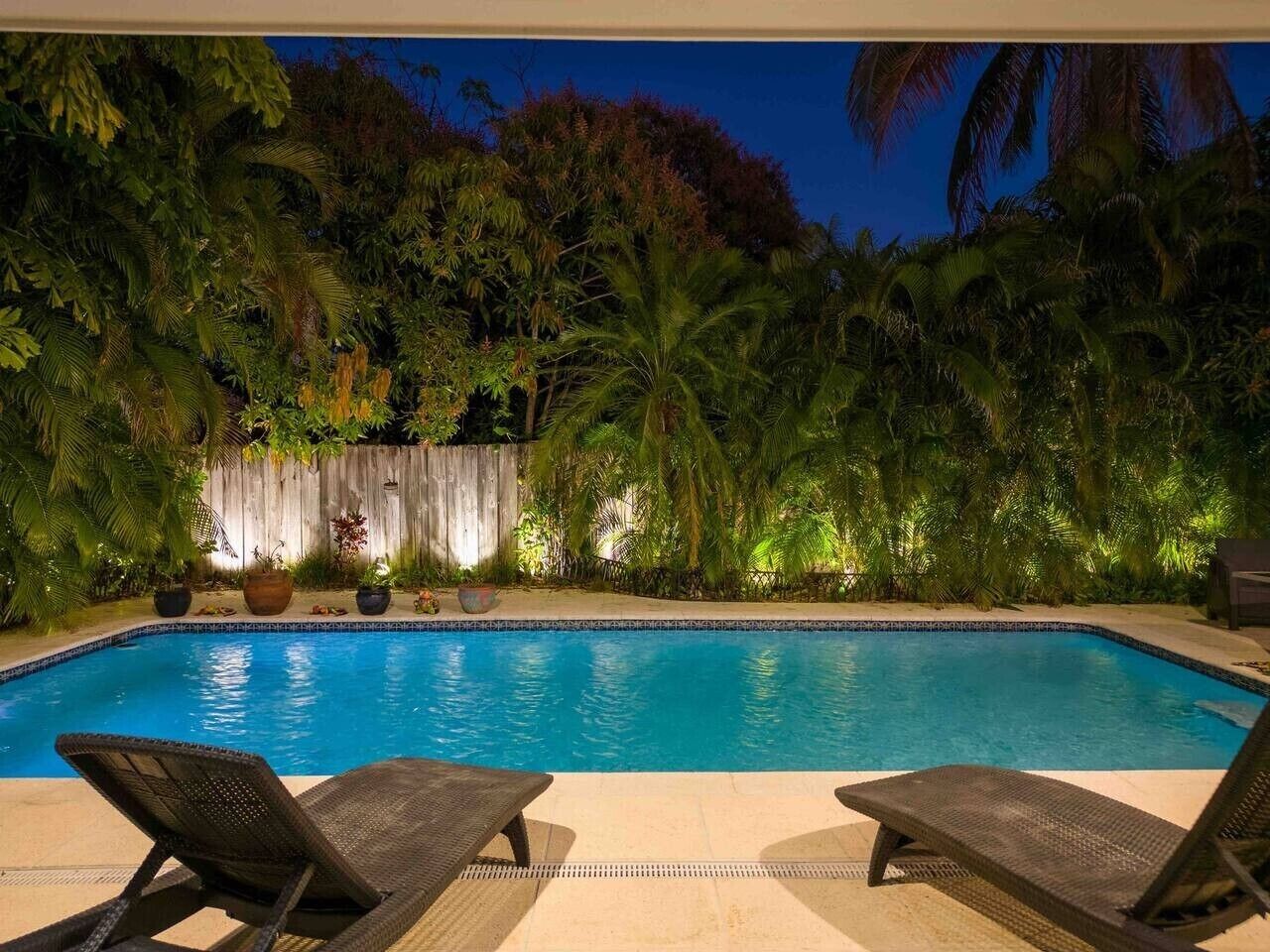 A heated pool