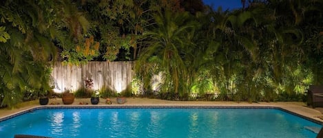 A heated pool
