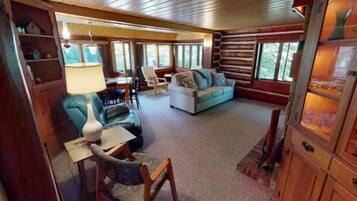 TV connectée, cheminée, lecteur de DVD