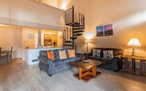 Condo, Multiple Beds, Balcony, Mountain View (Lakeland Sandy Beach Retreat) | Living area | 42-inch flat-screen TV with digital channels, fireplace - Lakeland Sandy Beach Retreat Private Escape (South Lake Tahoe)