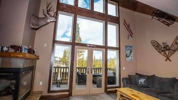 Smart TV, fireplace, video games, books