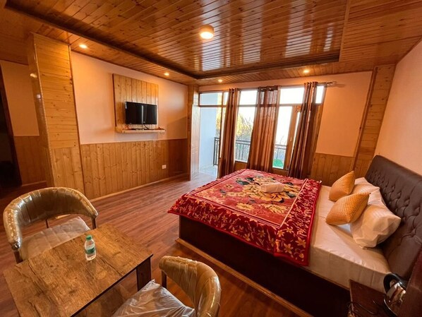 1 bedroom, WiFi, bed sheets - Orchid View Room | w King Sized Bed, Balcony, Food, Parking, Wi-fi (Theog)