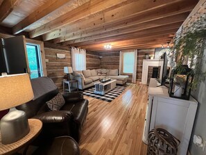 Smart TV, chimenea y reproductor de DVD 