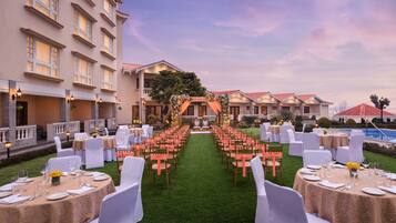 Outdoor wedding area