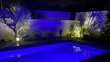 Piscine extérieure, piscine chauffée