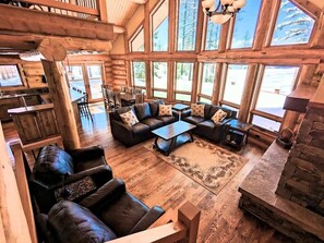 TV, fireplace, offices