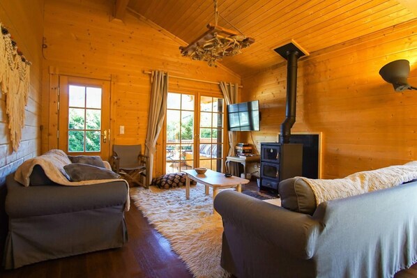 Chalet | Living area - Forest Haven Chalet Karpenisi (Karpenisi)