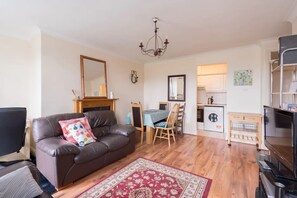Basic Apartment, Multiple Beds | Living area | TV - Central 2BD Flat in Heart of Dublin (Dublin)