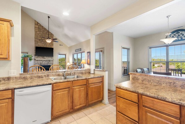 Condo, Multiple Beds, Balcony, Mountain View (Rest Nest in the Heart of Ozark's ) | Private kitchen | Coffee/tea maker, dining tables - Rest Nest in the Heart of Ozark's Nature! (Branson West)