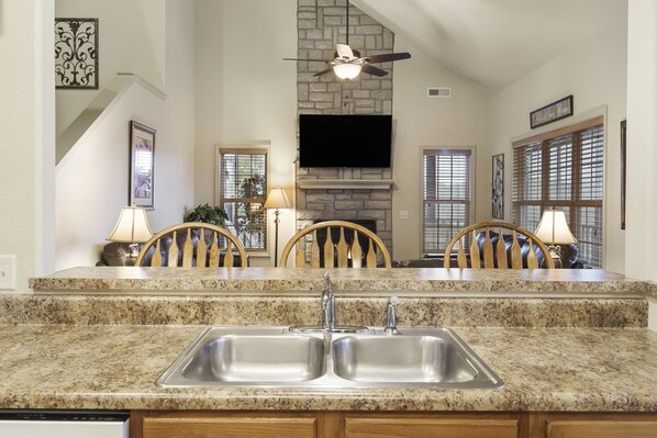 Condo, Multiple Beds, Balcony, Mountain View (Rest Nest in the Heart of Ozark's ) | Private kitchen | Coffee/tea maker, dining tables