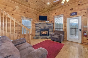 Condo, Multiple Beds, Hot Tub, Mountain View | Living area | TV